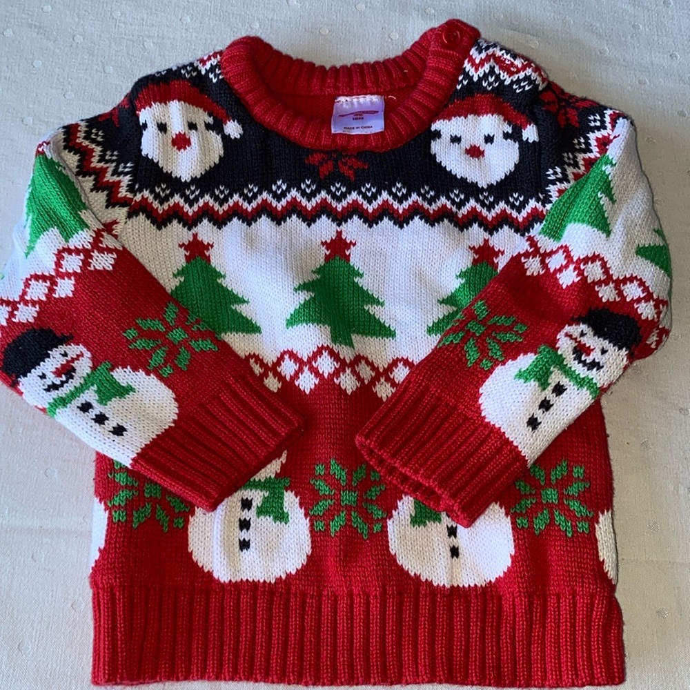 18 months Christmas sweater Snow man penguin
